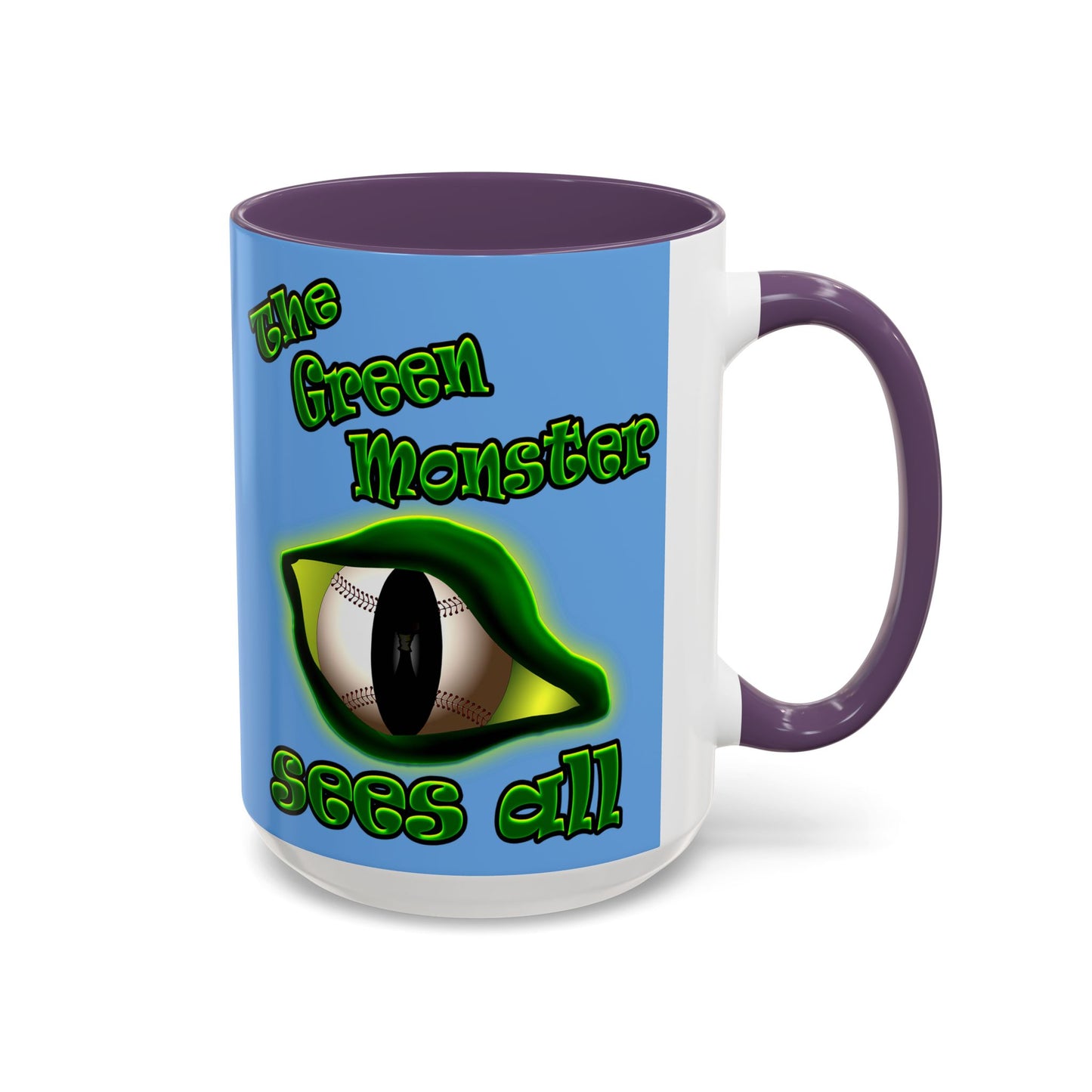 green monster - Accent Mug (light blue)