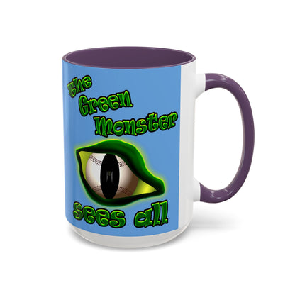 green monster - Accent Mug (light blue)