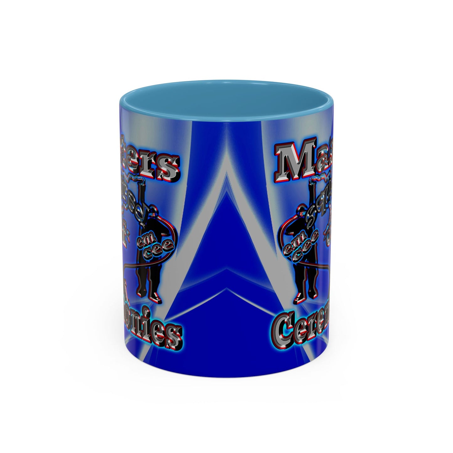 em cee squared - Accent Mug (blue-white wave)
