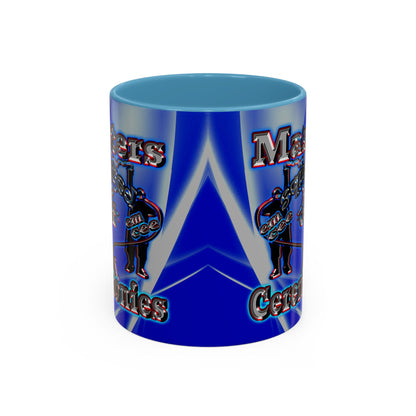 em cee squared - Accent Mug (blue-white wave)