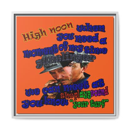 high noon - framed canvas art (orange)
