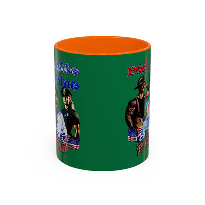 rw&b lives matter - Accent Mug (dark green)