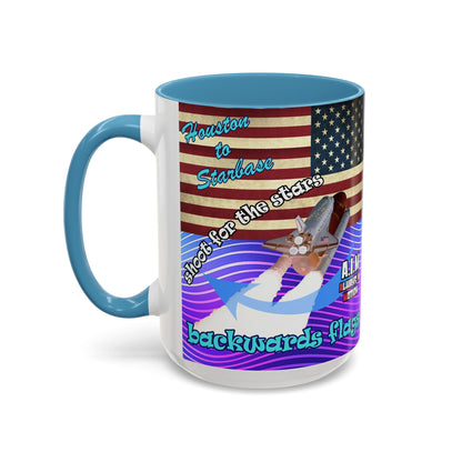 shoot for the stars - Accent Mug (purple wave)