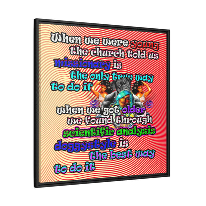 doggystyle - framed canvas art (yellow-orange wave)