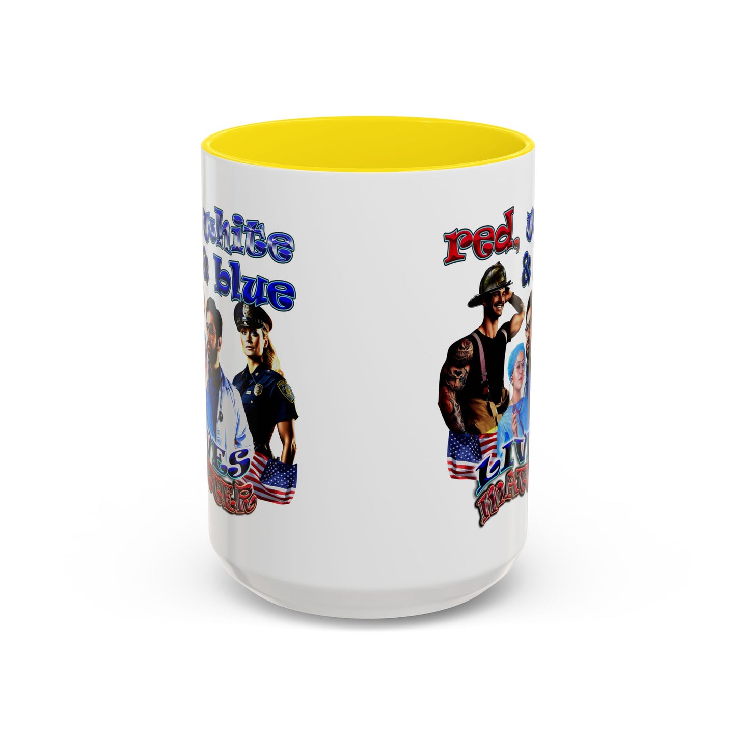rw&b lives matter - Accent Mug (white)