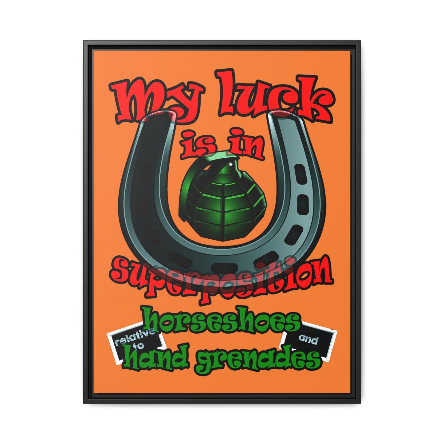 my luck - framed canvas art (crusta)