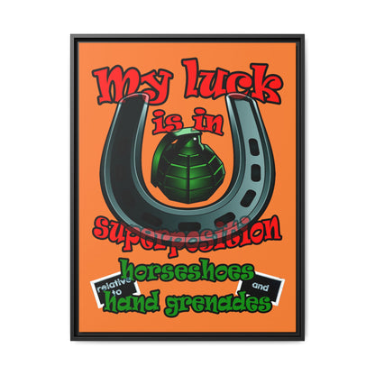 my luck - framed canvas art (crusta)