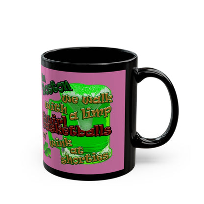 celtics logo - Black Mug (light pink)