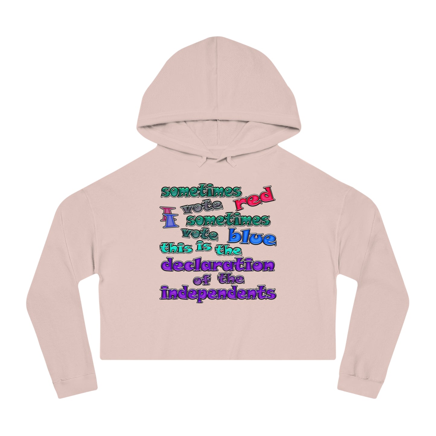 declaration of the independents - Women’s Cropped Hooded Sweatshirt