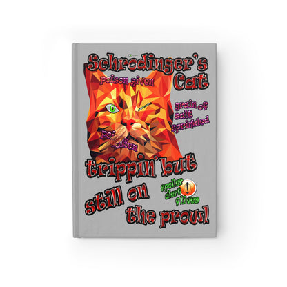 schrodinger's cat - journal-lined (light grey)