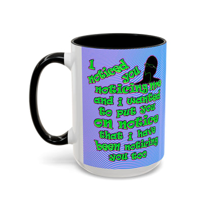 noticed you noticing - Accent Mug (light blue-purple wave)