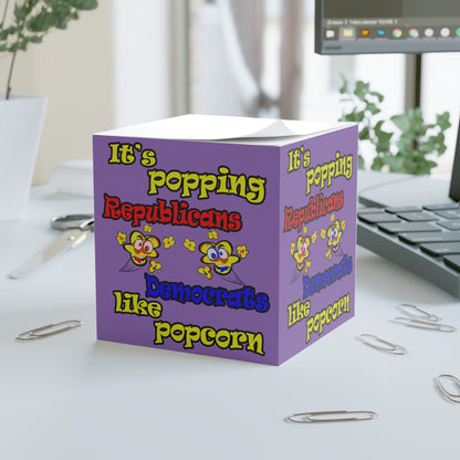 popping like popcorn - note cube (light purple)