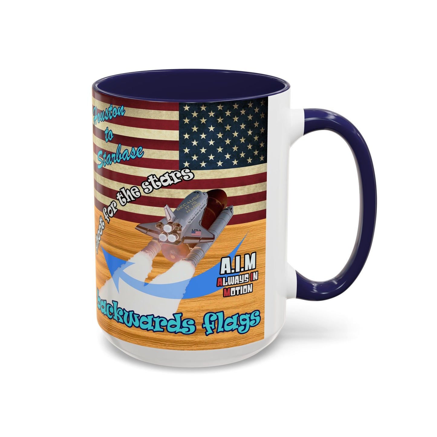 shoot for the stars - Accent Mug (butterscotch wood finish)