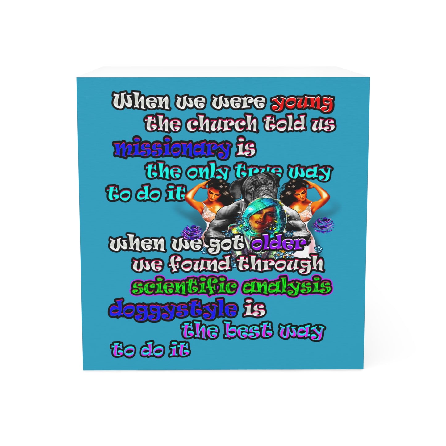 doggystyle - note cube (turquoise)