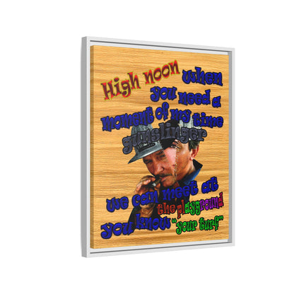high noon - framed canvas art (butterscotch wood finish)
