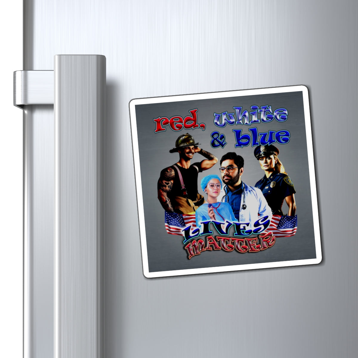rw&b lives matter - Magnets - (grey-light grey)