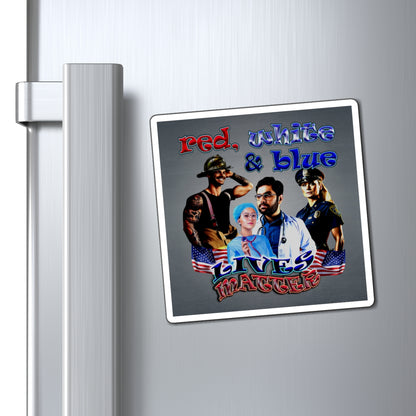rw&b lives matter - Magnets - (grey-light grey)