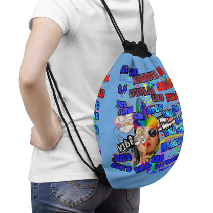 drop the beat - Drawstring Bag (light blue)