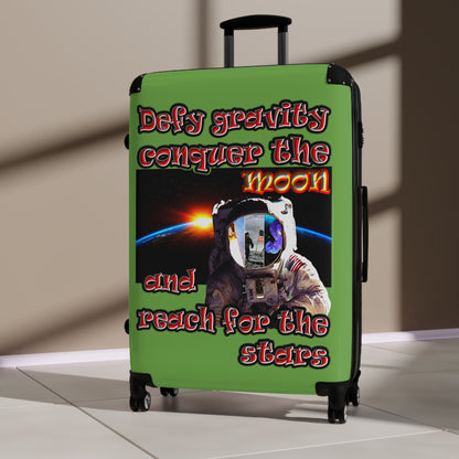 defy conquer reach - Suitcase (green)