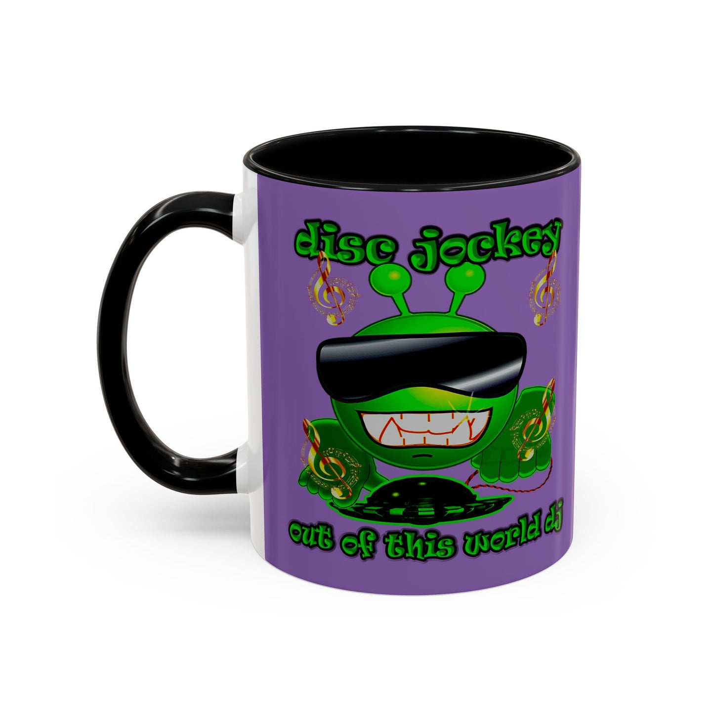 disc jockey - Accent Mug (light purple)