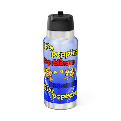 popping like popcorn - Gator Tumbler, 32oz  (blue-white wave)