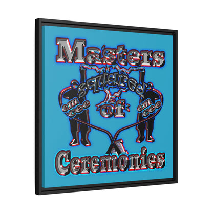 em cee squared - framed canvas art (turquoise)