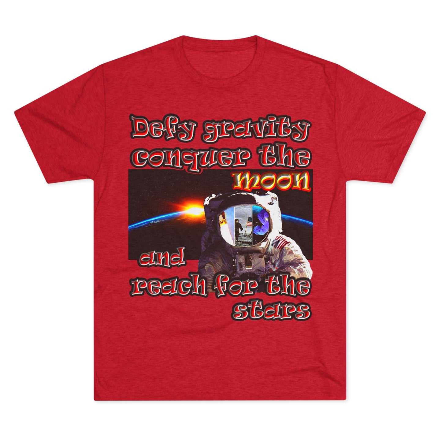 defy conquer reach - Unisex Tri-Blend Crew Tee