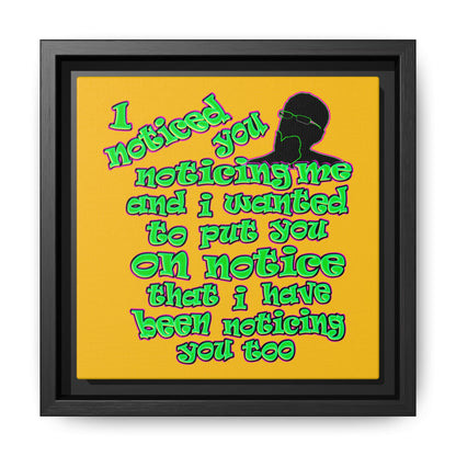 noticed you noticing - framed canvas art (yellow)