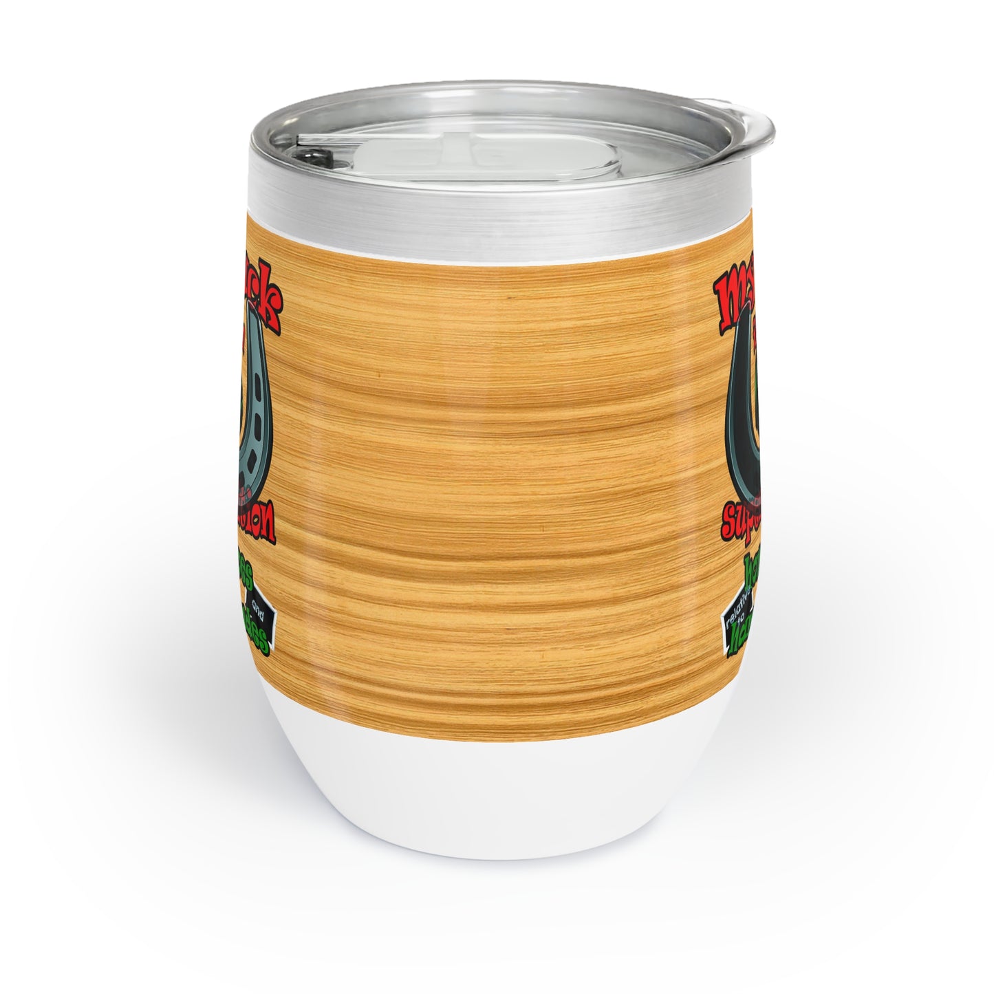 my luck - Chill Wine Tumbler (butterscotch wood finish)