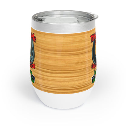 my luck - Chill Wine Tumbler (butterscotch wood finish)