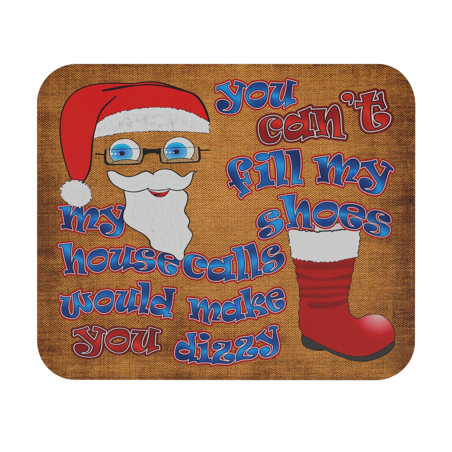 santa's shoes - Mouse Pad (Rectangle) (brown papyrus)