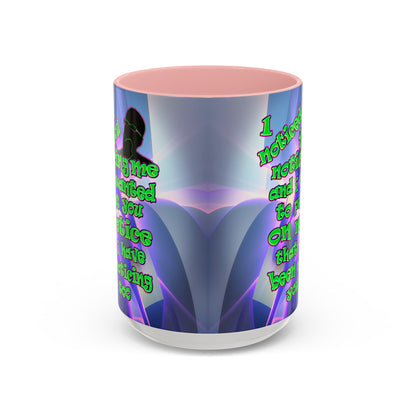 noticed you noticing - Accent Mug (grey-pink wave)