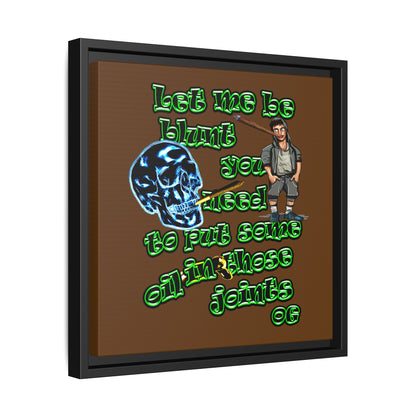 og - framed canvas art (brown)