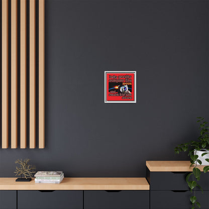 defy conquer reach - framed canvas art (red)