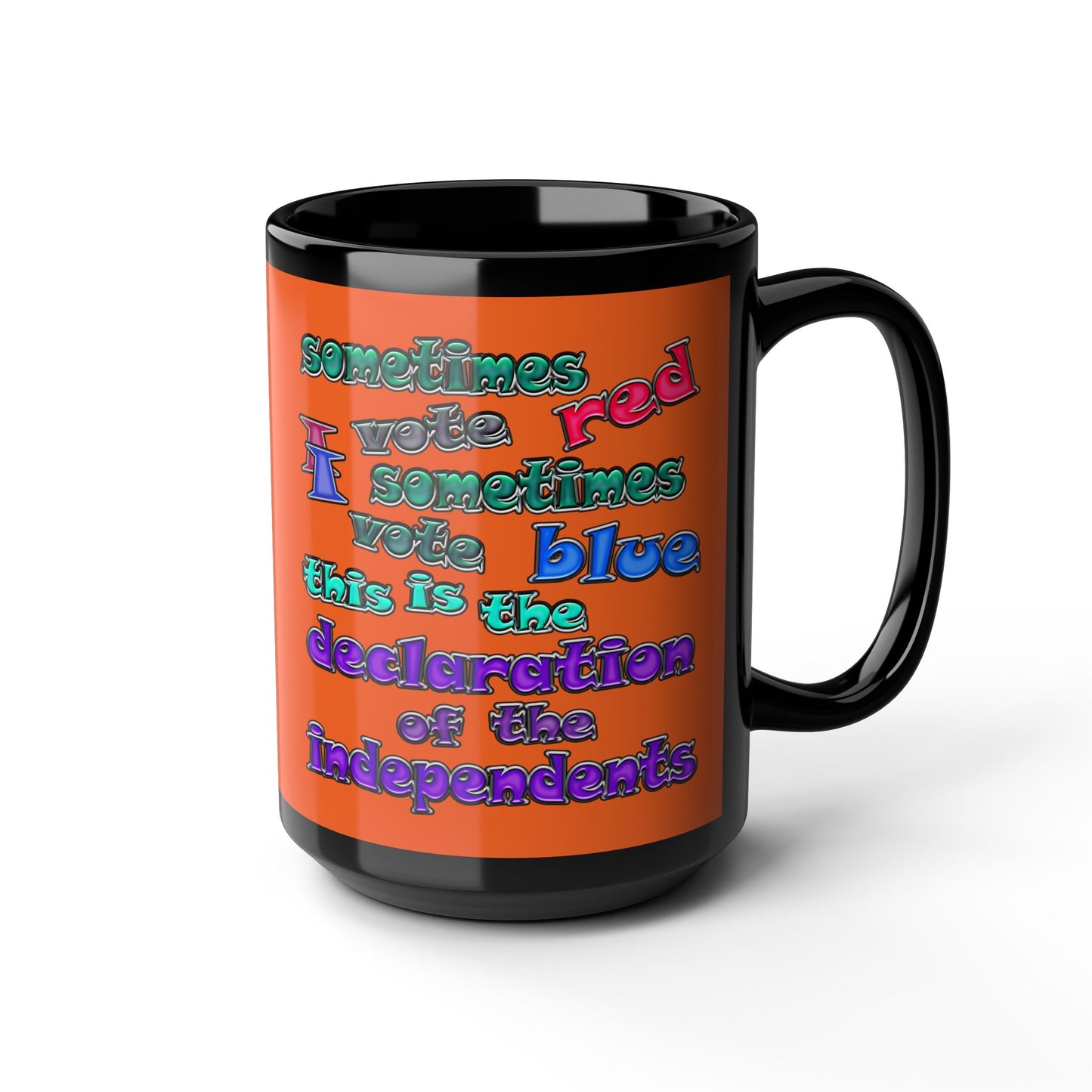 declaration of the independents - Black Mug (orange)