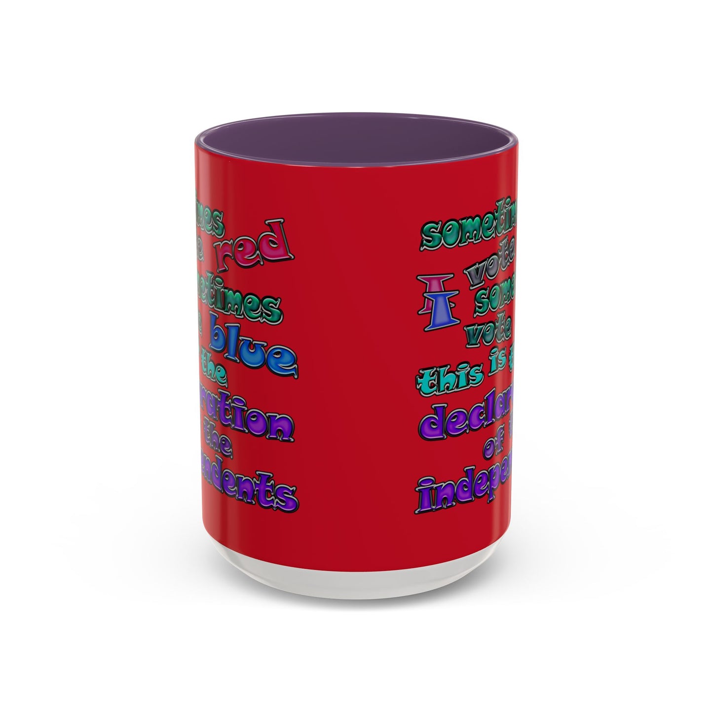 declaration of the independents - Accent Mug (dark red)