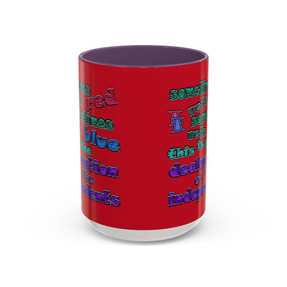 declaration of the independents - Accent Mug (dark red)