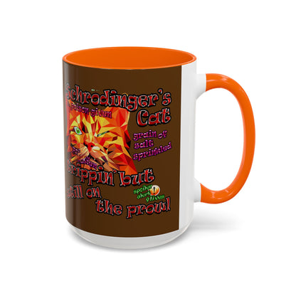 schrodinger's cat - Accent Mug (brown)