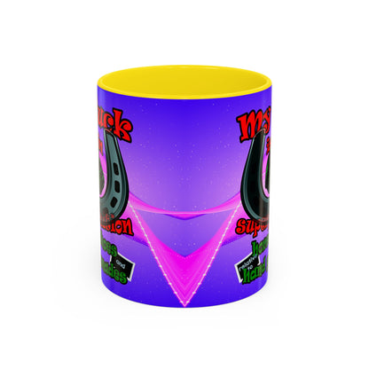 my luck - Accent Mug (purple-pink wave)