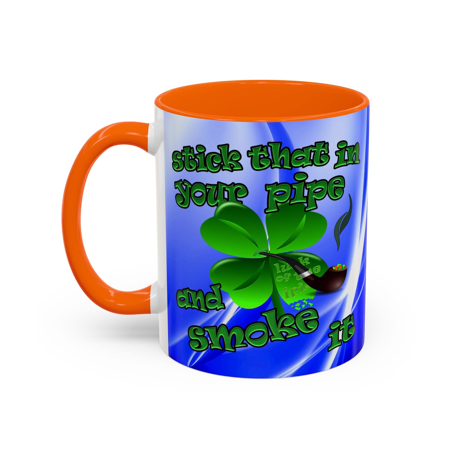 celtics logo - Accent Mug (blue-white wave)