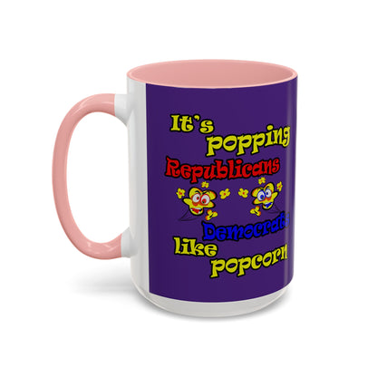 popping like popcorn - Accent Mug (purple)