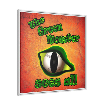 green monster - framed canvas art (burnt orange)