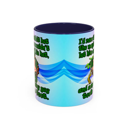 turtle race - Accent Mug (light blue-pink wave)
