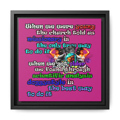 doggystyle - framed canvas art (pink)