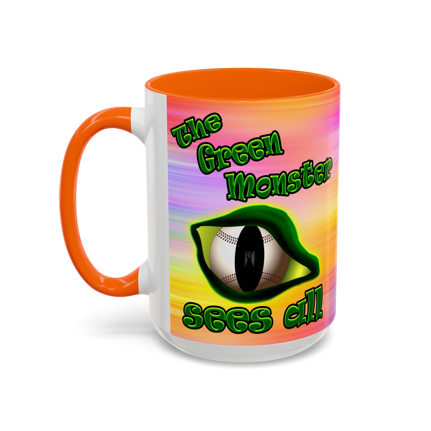 green monster - Accent Mug (color blur)