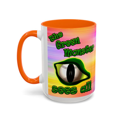 green monster - Accent Mug (color blur)
