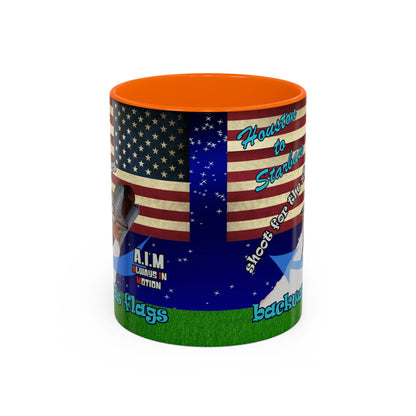 shoot for the stars - Accent Mug ('snoops' background)