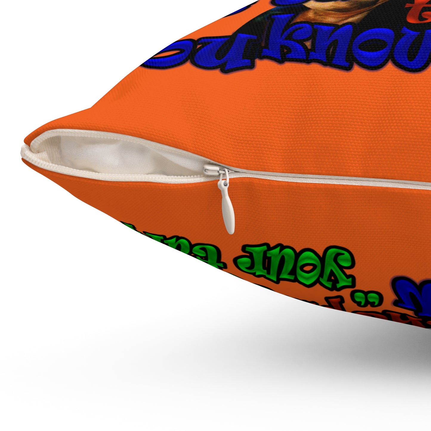 high noon - Spun Polyester Square Pillow - (orange)