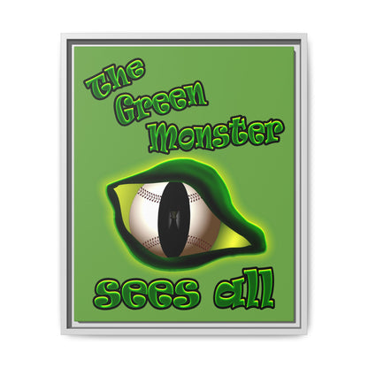 green monster - framed canvas art (green)
