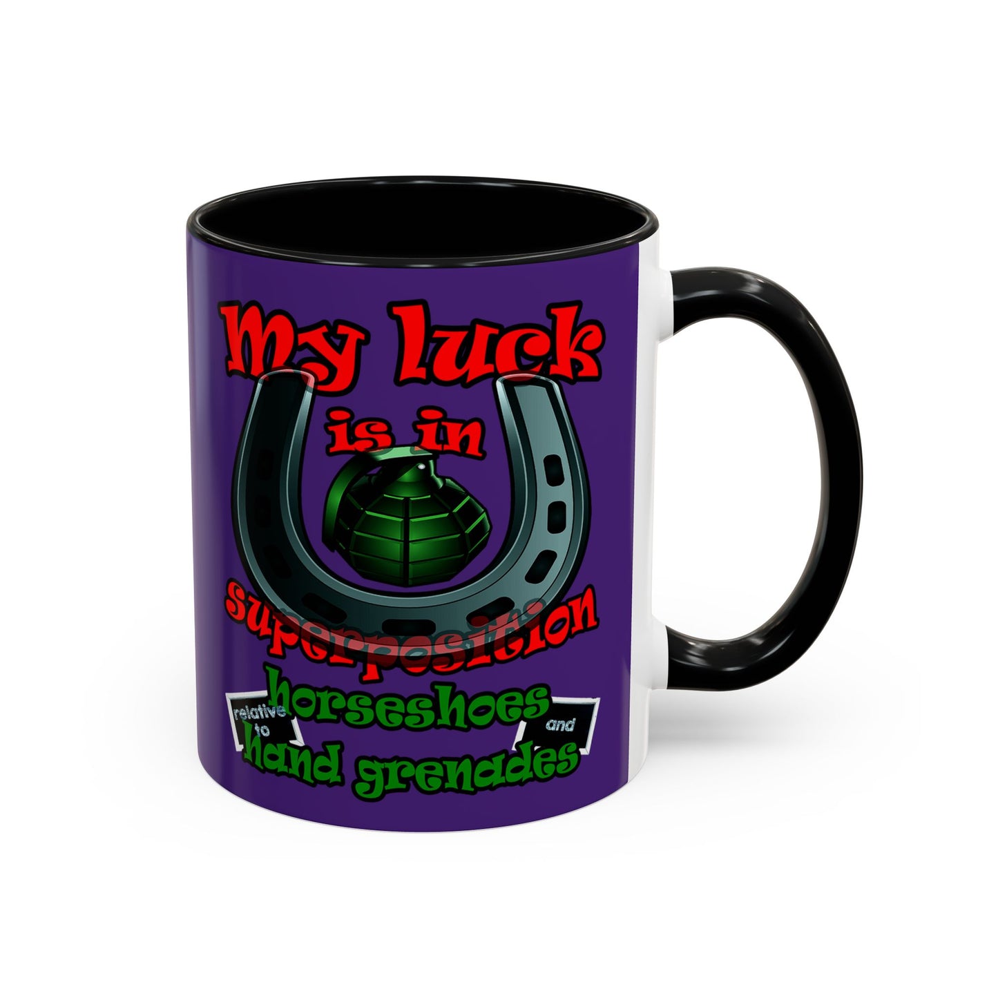 my luck - Accent Mug (purple)